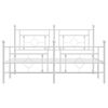 vidaXL Metal Bed Frame without Mattress with Footboard White 150x200cm