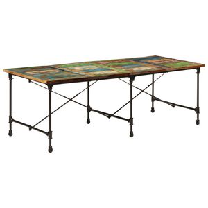 vidaXL Dining Table 220x90x77 cm Solid Wood Reclaimed