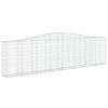 vidaXL Arched Gabion Baskets 5 pcs 400x30x100/120 cm Galvanised Iron