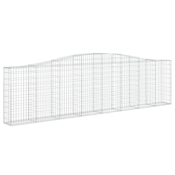 vidaXL Arched Gabion Baskets 5 pcs 400x30x100/120 cm Galvanised Iron