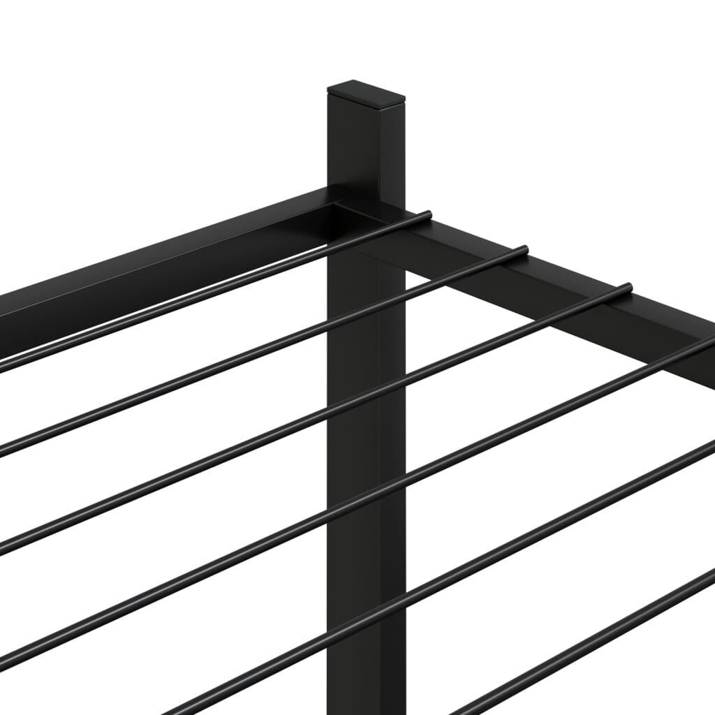 vidaXL Flower Stand 83x25x60 cm Black Iron