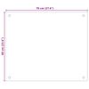 vidaXL Kitchen Backsplashes 2 pcs Black 70x60 cm Tempered Glass