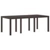 vidaXL Garden Dining Set 7 pcs Brown Polt rattan