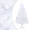 vidaXL Artificial Pre-lit Christmas Tree with Ball Set White 210 cm PVC