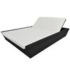 vidaXL Outdoor Lounge Bed with Cushion Poly Rattan Black