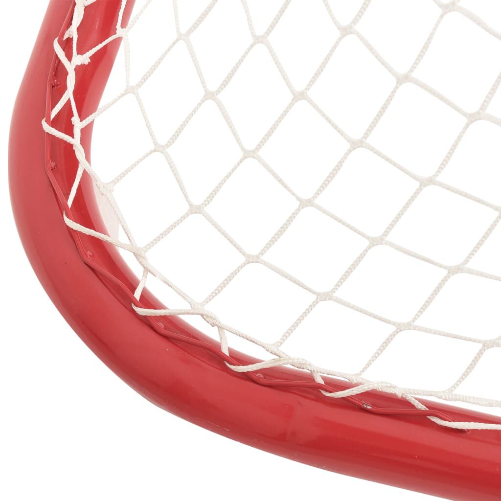 vidaXL Hockey Goal Red and White 183x71x122 cm Polyester
