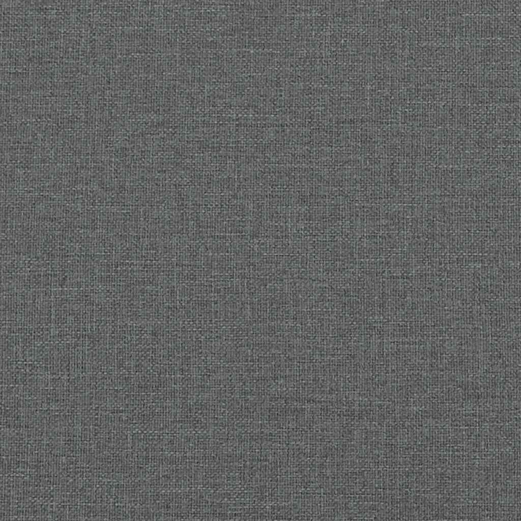 vidaXL Bed Frame without Mattress Dark Grey King Fabric