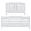 vidaXL MDF Radiator Cover White 205 cm