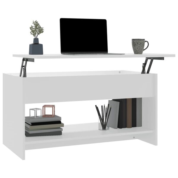 vidaXL Coffee Table White 102x50x52,5 cm Engineered Wood
