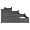 vidaXL Garden Raised Bed Grey 120x120x56 cm Solid Wood Fir