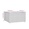 vidaXL Square Garden Coffee Table Grey 50x50x30 cm Poly Rattan