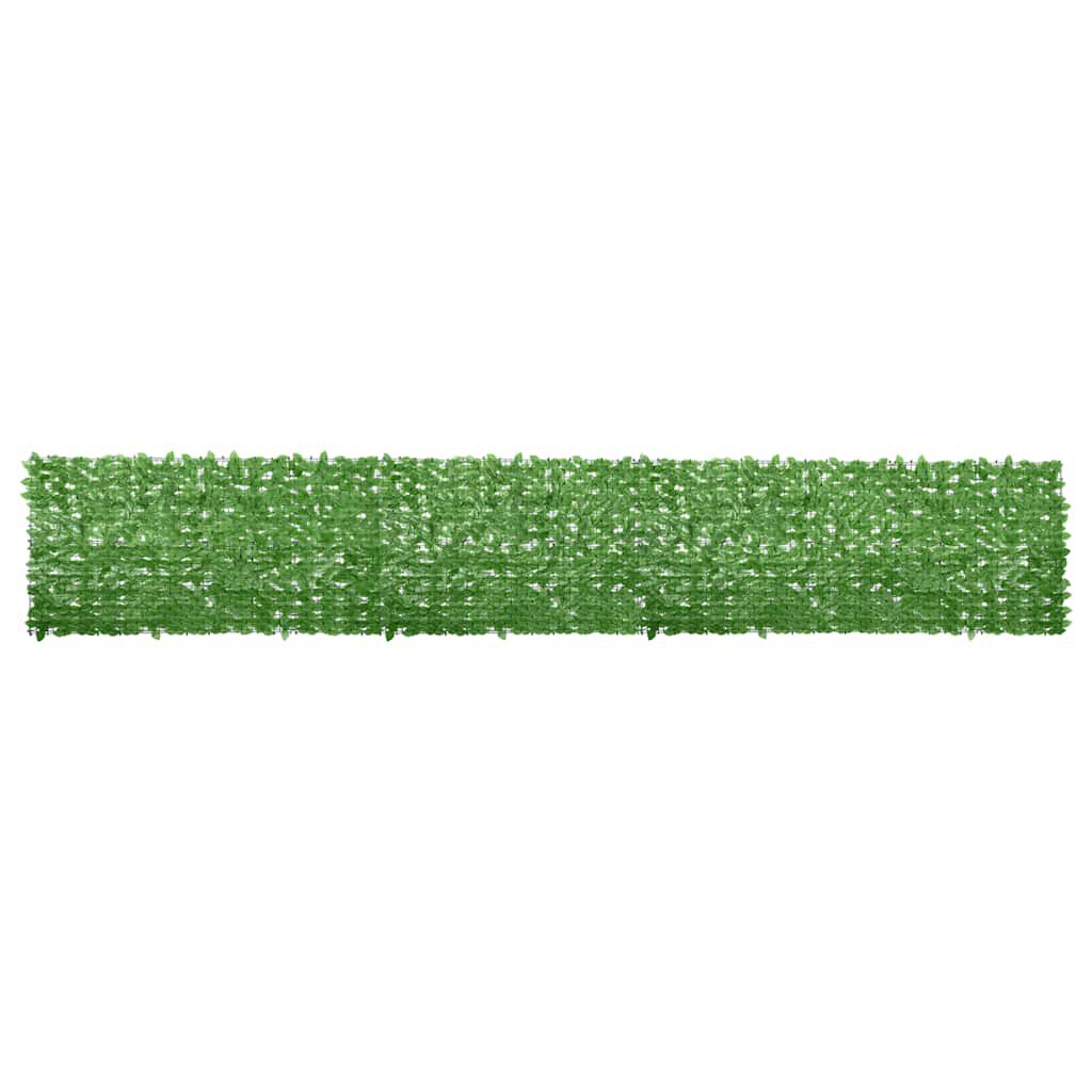 vidaXL Balcony Screen with Green Leaves 600x100 cm