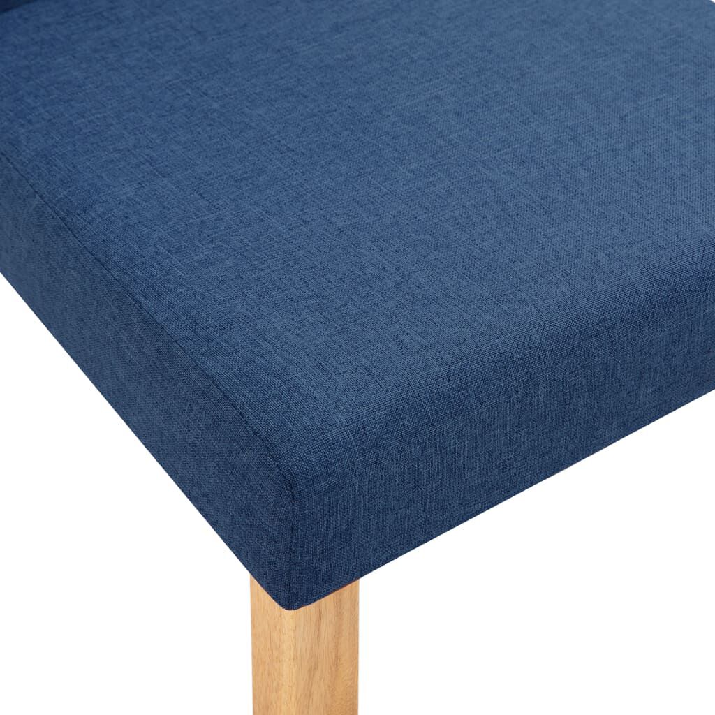 vidaXL Dining Chairs 4 pcs Blue Fabric