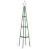vidaXL Garden Climbing Plant Racks 2 pcs Dark Green 35x35x195 cm Iron