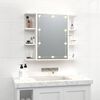 vidaXL Mirror Cabinet with LED White 70x16.5x60 cm