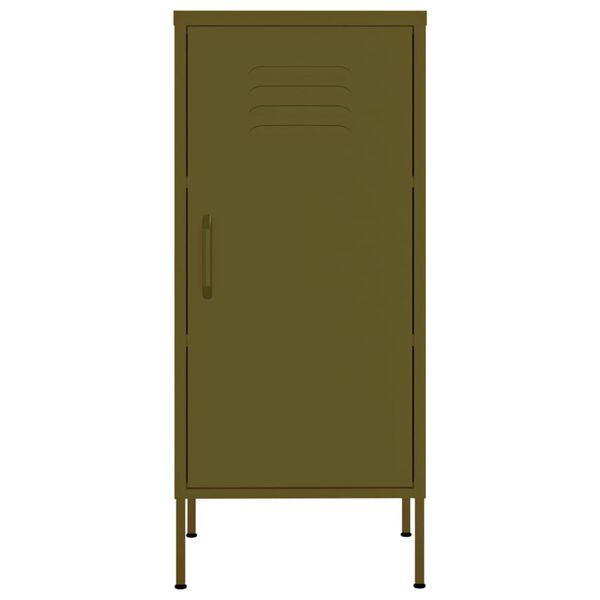 vidaXL Storage Cabinet Olive Green 42.5x35x101.5 cm Steel
