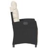 vidaXL Reclining Garden Chair with Footrest Black Poly Rattan