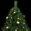 vidaXL Artificial Hinged Christmas Tree 150 LEDs & Ball Set 150 cm