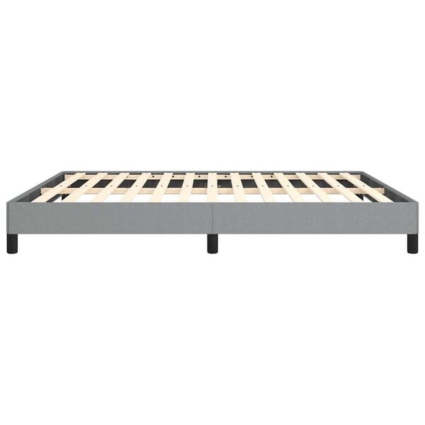 vidaXL Bed Frame without Mattress Light Grey 193x203 cm Fabric