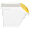vidaXL Stackable Waste Bins with Lids 3 pcs White PP 78 L