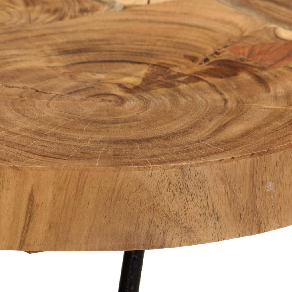 vidaXL Coffee Table 36 cm 6 Trunks Solid Wood Acacia