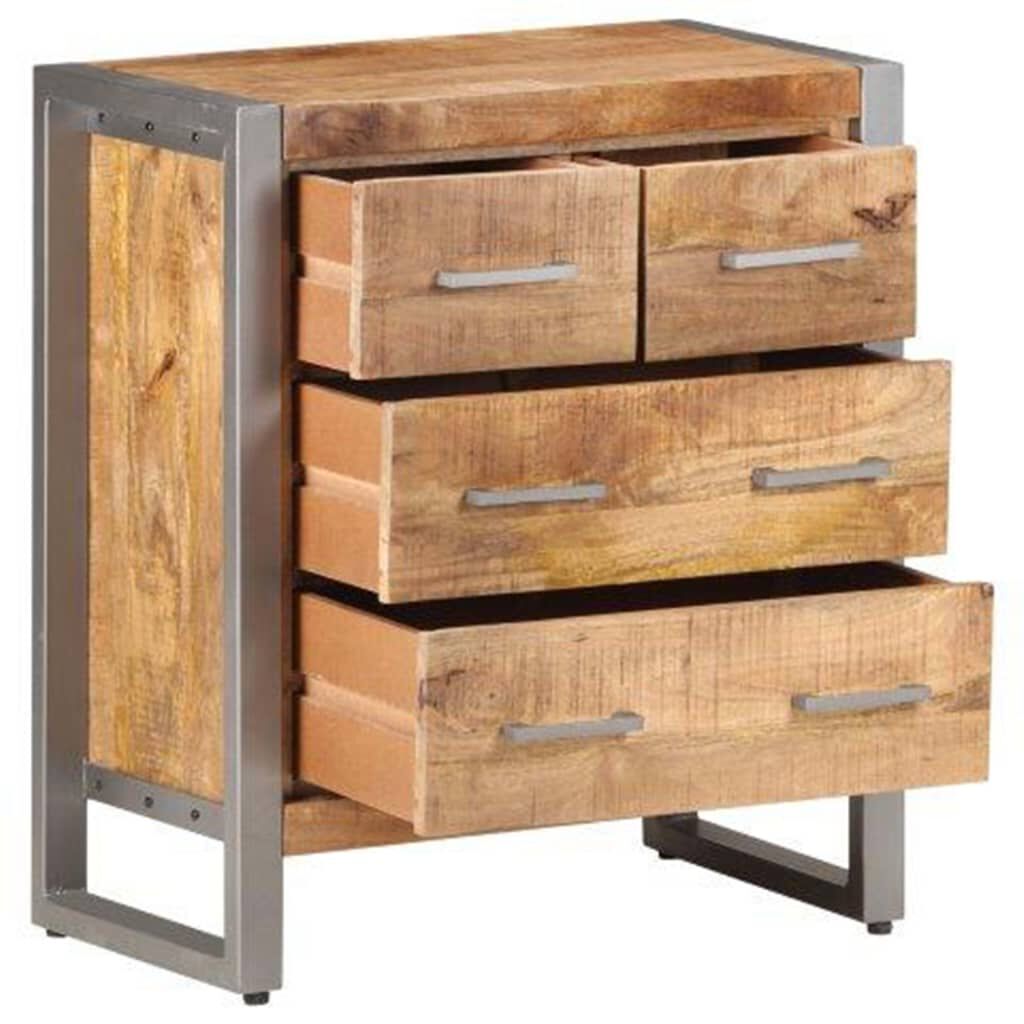vidaXL Sideboard 60x35x70 cm Rough Mango Wood