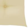 vidaXL Garden Chairs 2 pcs with Cream White Cushions Solid Teak Wood