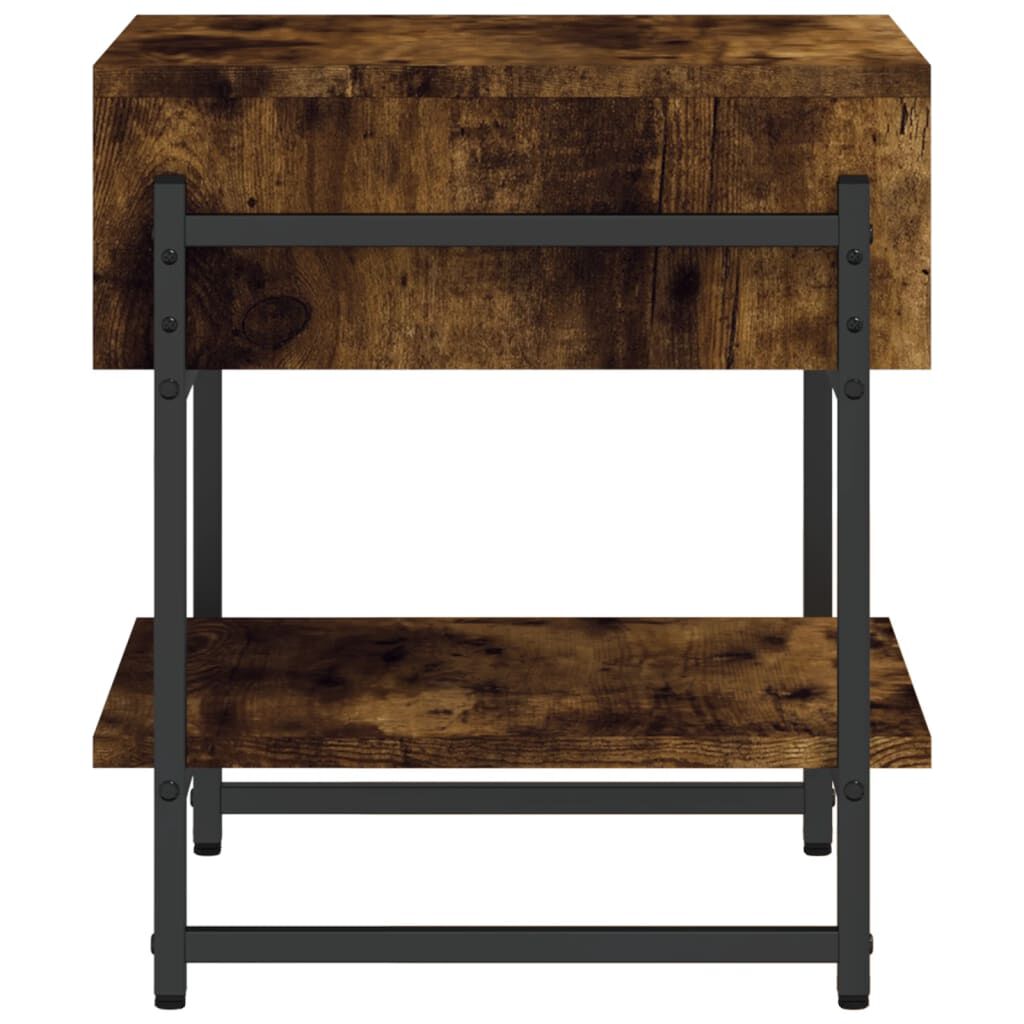 vidaXL Coffee Table Smoked Oak 40x40x45 cm Engineered Wood