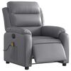 vidaXL Electric Massage Recliner Chair Grey Faux Leather
