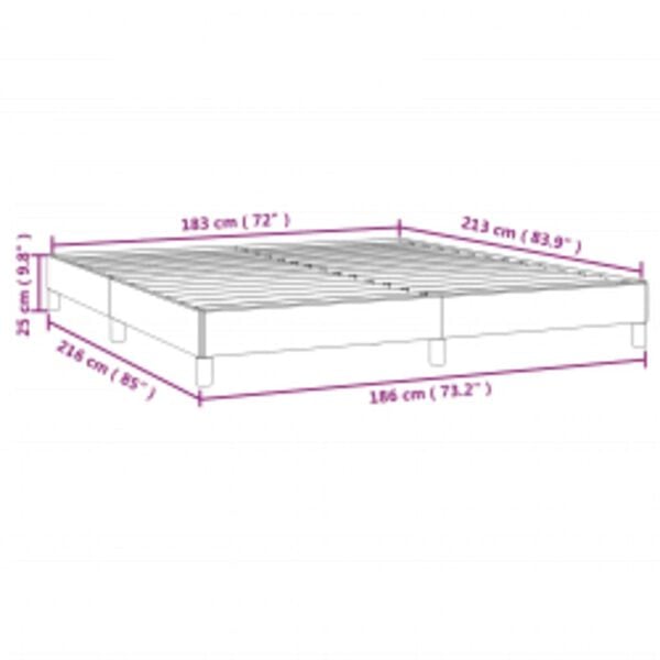 vidaXL Bed Frame without Mattress Light Grey California King Fabric