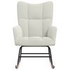 vidaXL Rocking Chair Cream White Velvet