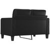 vidaXL 2-Seater Sofa Black 120 cm Faux Leather