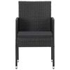 vidaXL 5 Piece Garden Dining Set Black