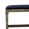 vidaXL 11 Piece Garden Dining Set with Cushions Grey Poly Rattan