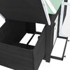 vidaXL Chicken Coop with Nest Box Grey 190x72x102 cm Solid Firwood