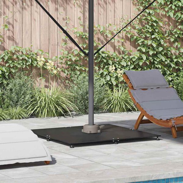 vidaXL Parasol Base Black 100 x 100 x 4 cm Steel