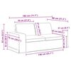 vidaXL Sofa 2 pcs Dark Grey 182 x 80 x 82 cm Fabric