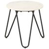 vidaXL Coffee Table White 40x40x40 cm Real Stone with Marble Texture