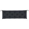 vidaXL Garden Bench Cushions 2 pcs Black Check Pattern 150x50x7 cm Fabric