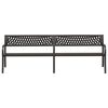 vidaXL Twin Garden Bench Black 237 cm Steel