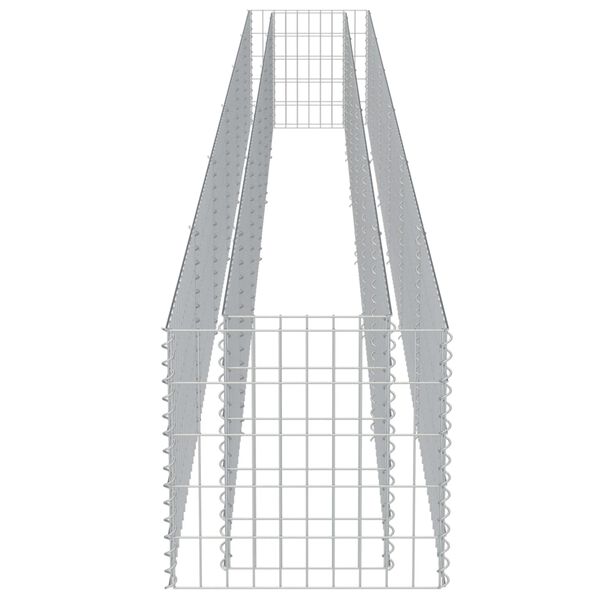 vidaXL Gabion Raised Bed Galvanised Steel 540x50x50 cm