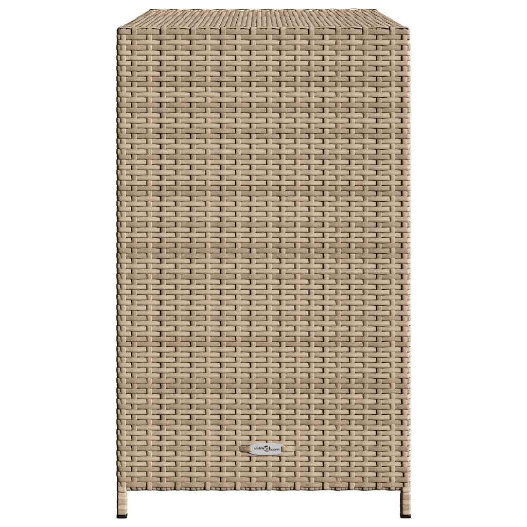 vidaXL Garden Storage Cabinet Beige 83x45x76 cm Poly Rattan