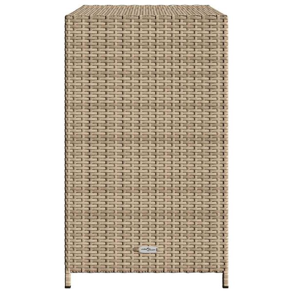 vidaXL Garden Storage Cabinet Beige 83x45x76 cm Poly Rattan