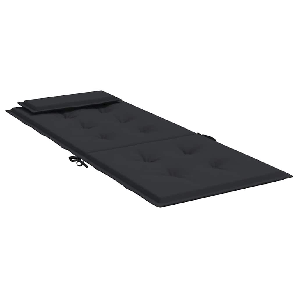 vidaXL Highback Chair Cushions 4 pcs Black Oxford Fabric