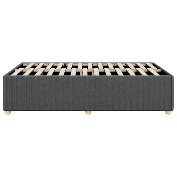 vidaXL Bed Frame without Mattress Dark Grey Full Fabric