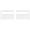 vidaXL Bedside Cabinets 2 pcs with LEDs White 60x35x40 cm