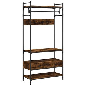 vidaXL Wardrobe with Drawers Smoked Oak 89x39x184.5 cm Engineered Wood