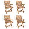 vidaXL 5 Piece Garden Dining Set Solid Teak Wood