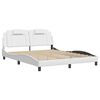 vidaXL Bed Frame "Viana" with LED without Mattress White 152x203 cm