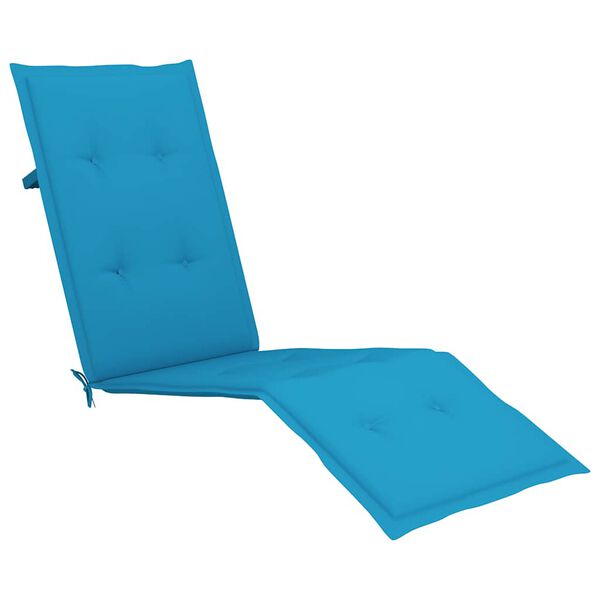 vidaXL Deck Chair Cushion Blue (75+105)x50x4 cm